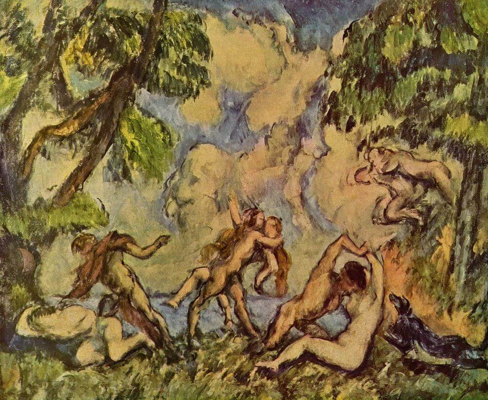 Bacchanalia. The Battle of Love, 1880 - by Paul Cezanne