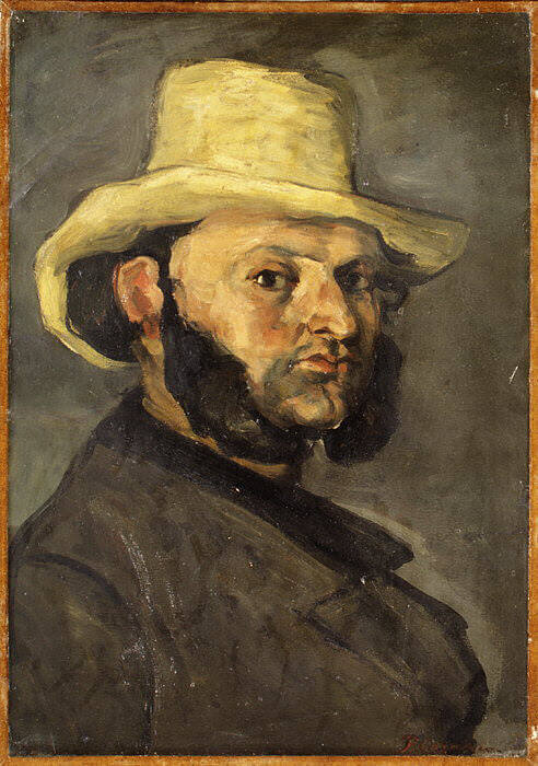 Gustave Boyer in a Straw Hat - by Paul Cezanne