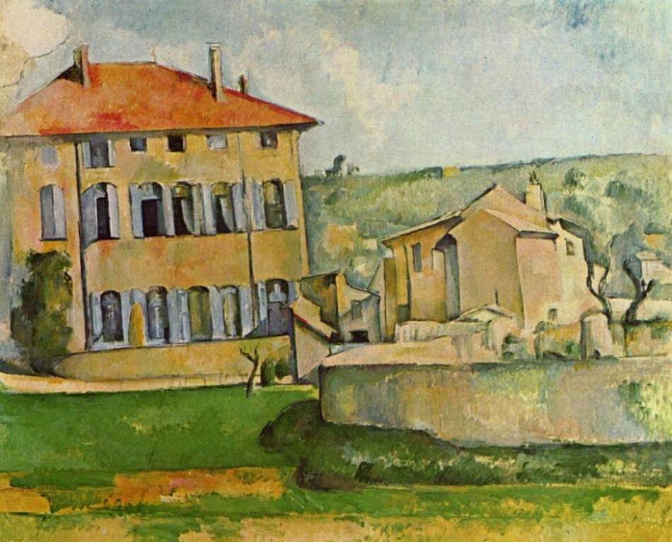 House and Farm at Jas de Bouffan, 1887 - by Paul Cezanne