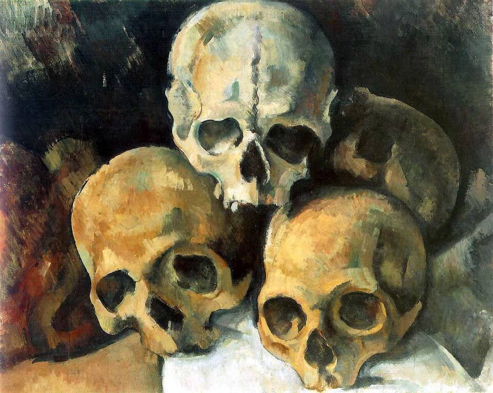 Pyramid of Skulls, 1901 by Paul Cezanne