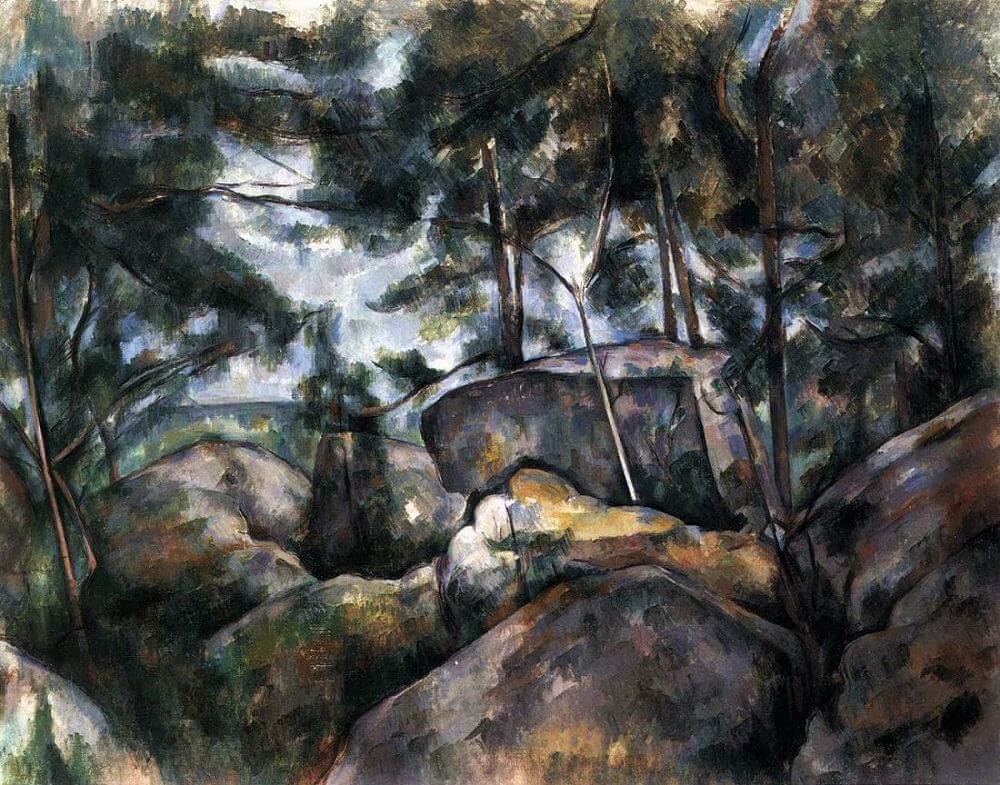 Rocks at Fountainebleau, 1898 by Paul Cezanne