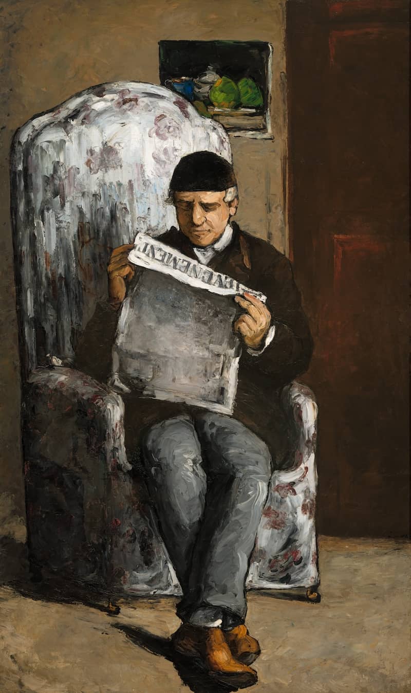 The Artist's Father Reading his Newspaper, 1866 - by Paul Cezanne