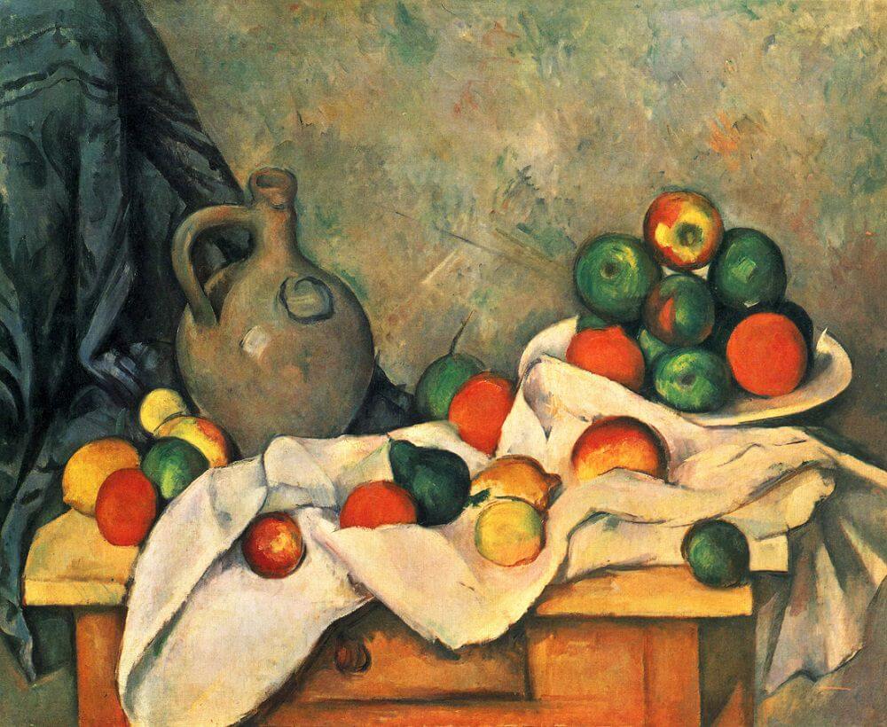 Rideau, Cruchon et Compotier, 1893 by Paul Cezanne