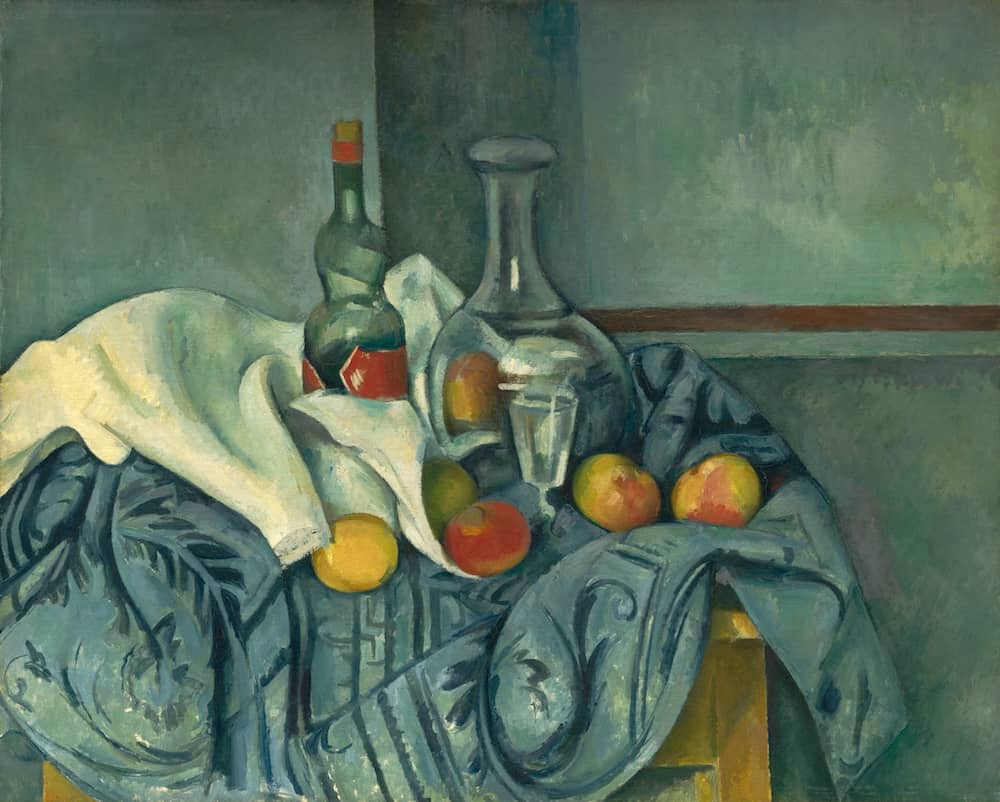 Still Life with Peppermint Bottle, 1890-94 by Paul Cezanne