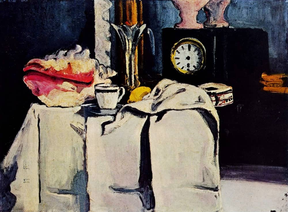 The Black Marble Clock, 1869 - by Paul Cezanne