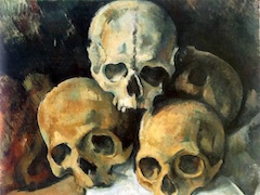 Pyramid of Skulls by Paul Cézanne